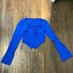 fun royal blue going out top